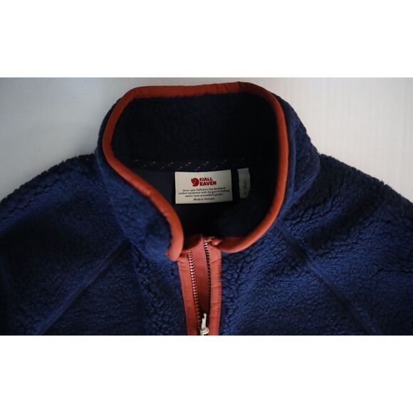 Fjallraven 84158 Men Sz Small Navy Blue Vardag Pile Fleece Full Zip Jackets - Picture 3 of 11